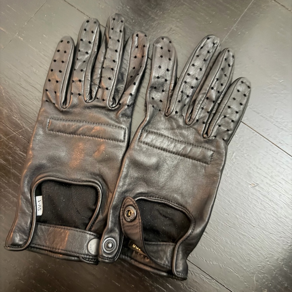 Rag & Bone Black Leather Gloves - Picture 3 of 4